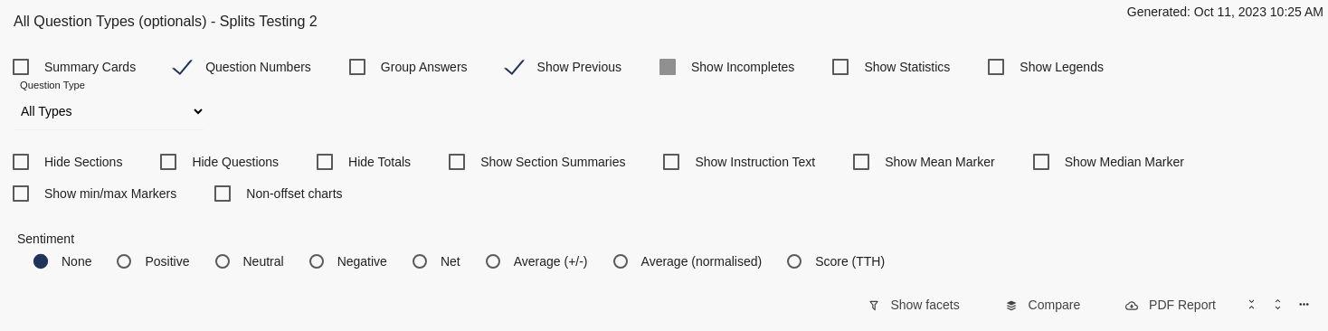 Dynamic report toolbar