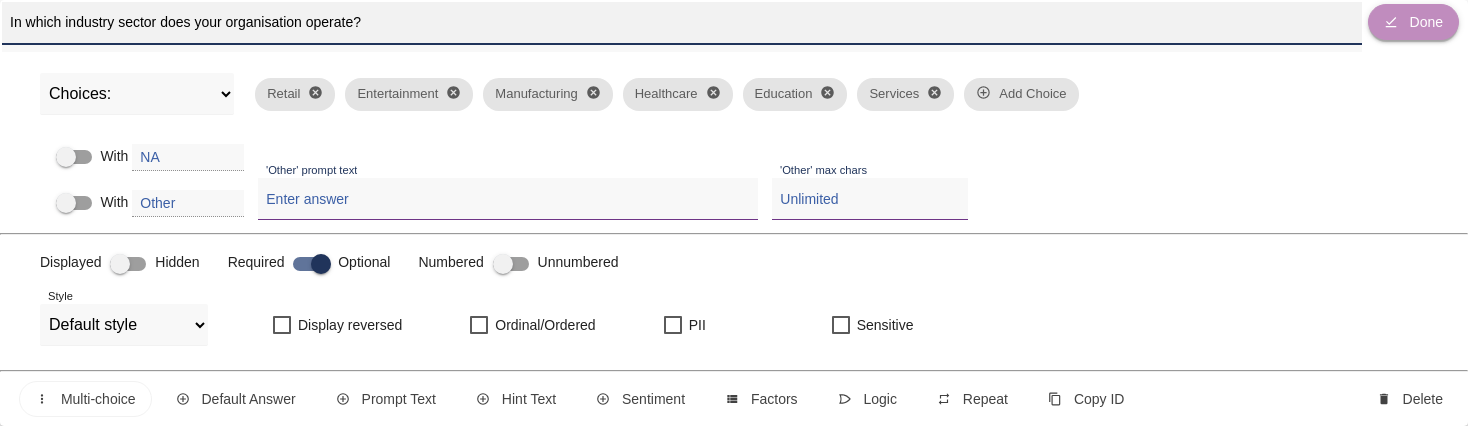 Question editor 5